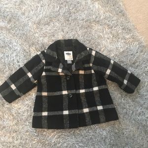 6-12 month plaid coat Old Navy